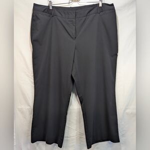 Worthington Curvy Fit Classic Black Wide Leg Dress Trousers Pants 22W